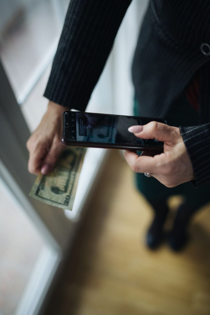 smartphone showing a crypto wallet app